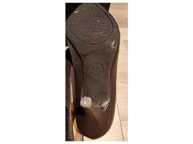 Décolleté Michael Kors in pelle marrone - vista 8