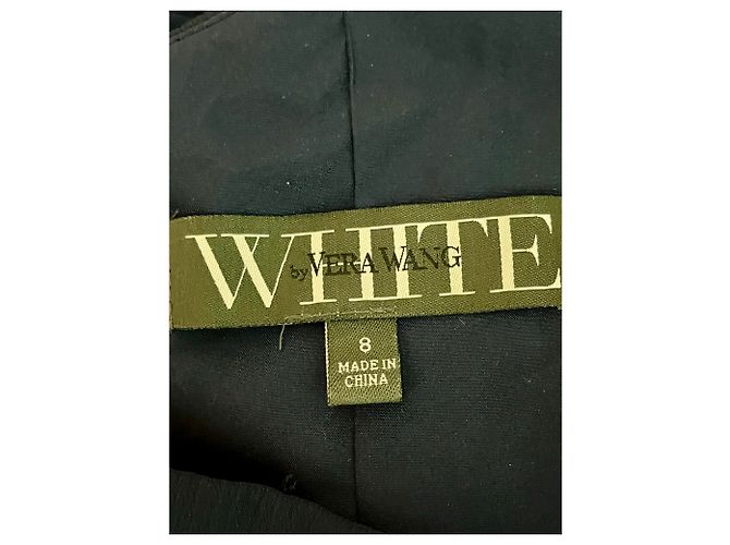 Vera Wang Vestido de noche de gasa con un hombro de estilo regencia - vista 6