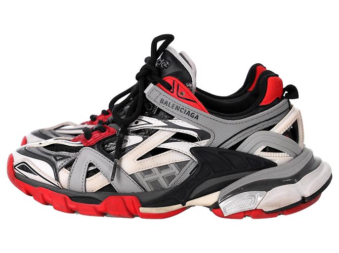 Day Sneakers Balenciaga Track. 2 in poliuretano nero e rosso - vista 2