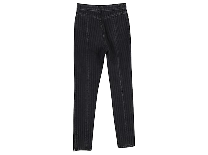 Jeans rectos de rayas Chanel en algodón gris - vista 2