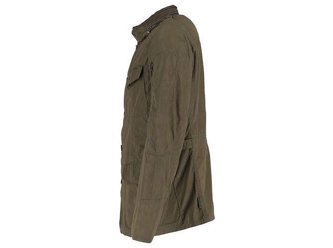Giacca a vento Moncler con quattro tasche in poliamide verde - vista 2
