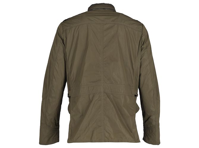 Giacca a vento Moncler con quattro tasche in poliamide verde - vista 3