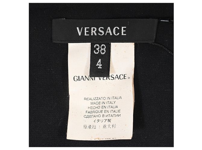 Midi-Halterkleid aus schwarzer Viskose mit Pailletten-Details von Versace - Ansicht 4