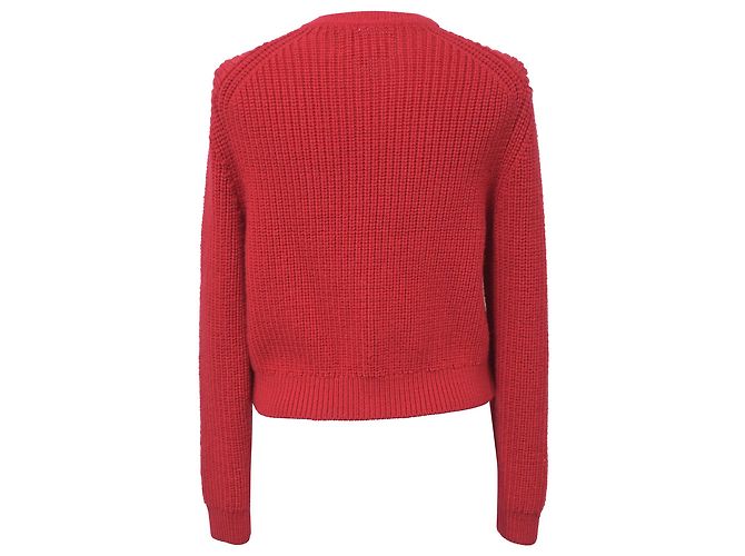 Roter Woll-Cardigan mit Purrl-Knöpfen von Ba&Sh - Ansicht 3