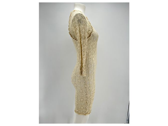 ISABEL MARANT ETOILE Vestidos T.FR 36 Algodón Beige - vista 3