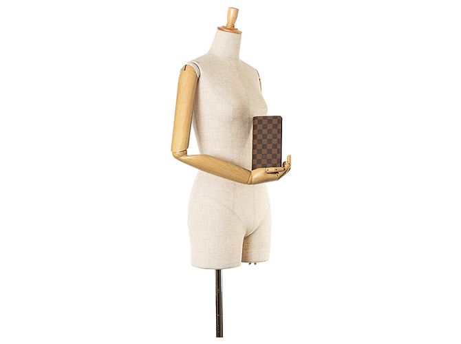 Cartera Brazza Damier Ebene Marrón Louis Vuitton Castaño - vista 8