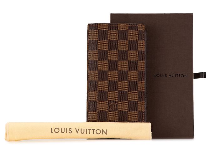 Cartera Brazza Damier Ebene Marrón Louis Vuitton Castaño - vista 9