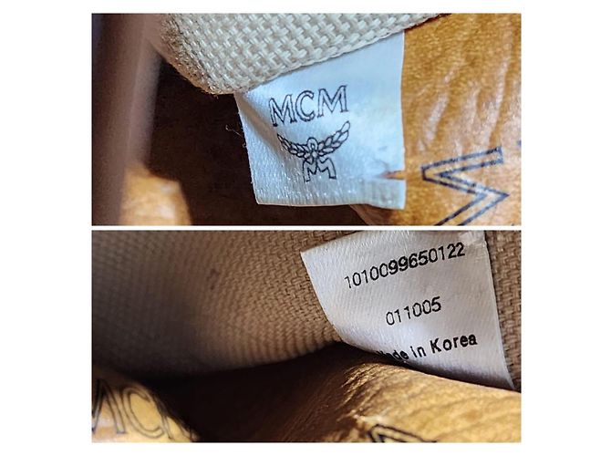 Sac shopping MCM Visetos en cognac Marron - vue 16