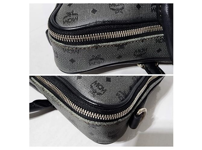 Borsa per laptop MCM Visetos Grigio/Nero - vista 12