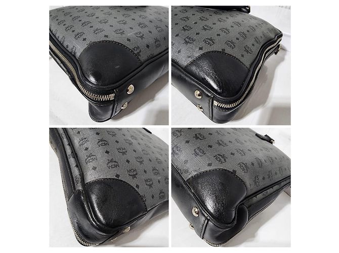 Borsa per laptop MCM Visetos Grigio/Nero - vista 13