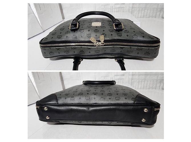 Borsa per laptop MCM Visetos Grigio/Nero - vista 15