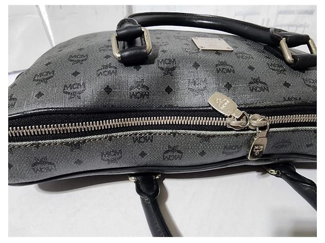 Borsa per laptop MCM Visetos Grigio/Nero - vista 6
