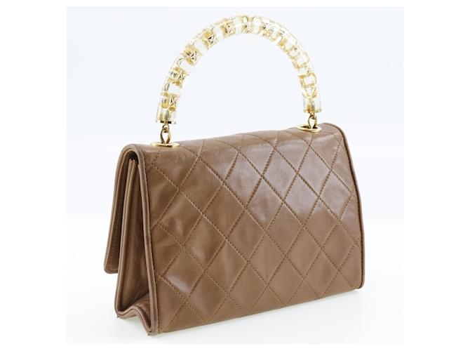 Borsa a mano Chanel Matelassé Beige - vista 3