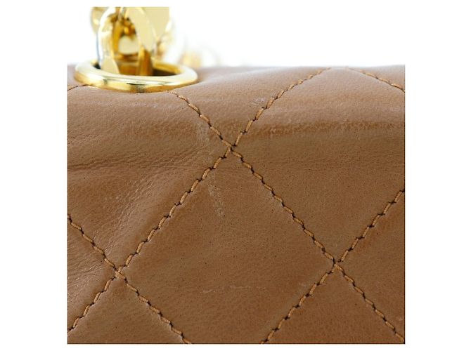 Borsa a mano Chanel Matelassé Beige - vista 7