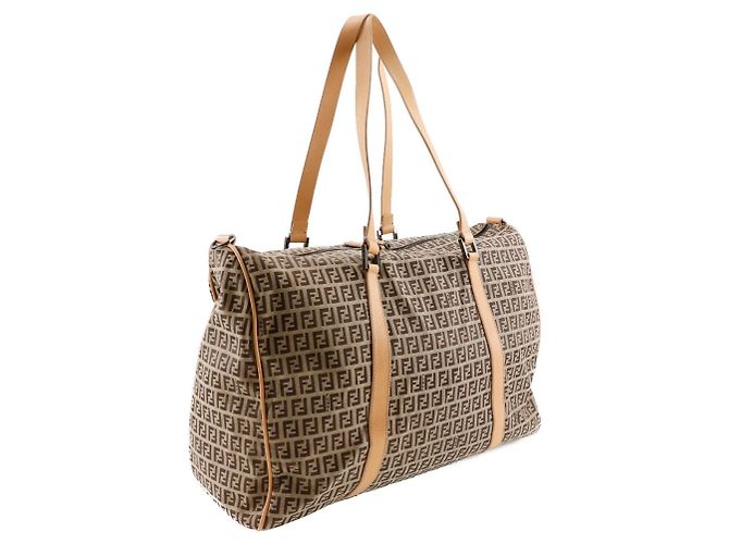 Borsa Boston Zucchino di Fendi Marrone - vista 3