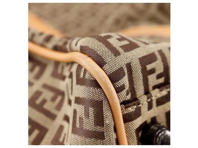 Borsa Boston Zucchino di Fendi Marrone - vista 4