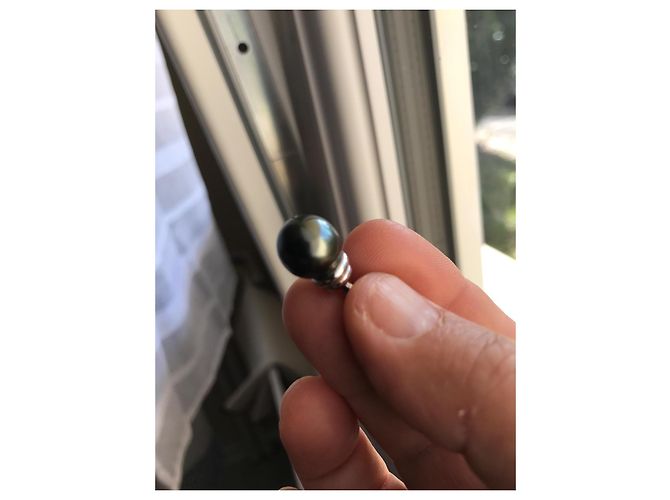 Autre Marque Collana con Pendente di Perle Nero - vista 4