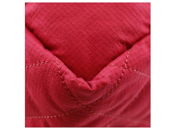 Zaino Chanel Coco Mark in nylon rosso - vista 4
