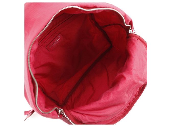 Zaino Chanel Coco Mark in nylon rosso - vista 5