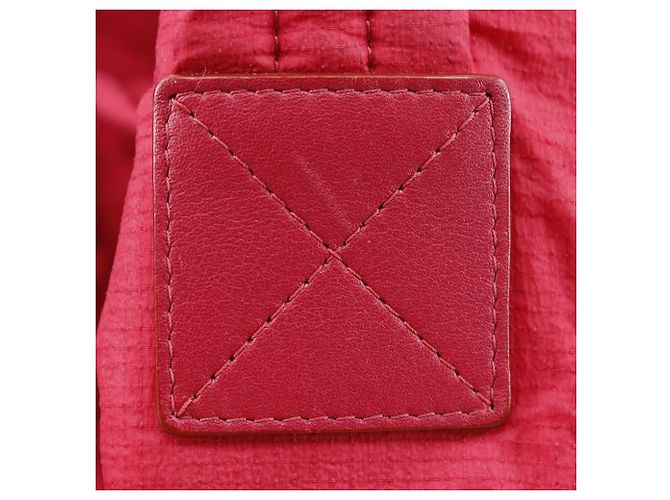 Zaino Chanel Coco Mark in nylon rosso - vista 9