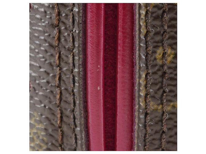 Billetera bifold compacta con cremallera Louis Vuitton Castaño Rosa Fucsia Monograma - vista 11
