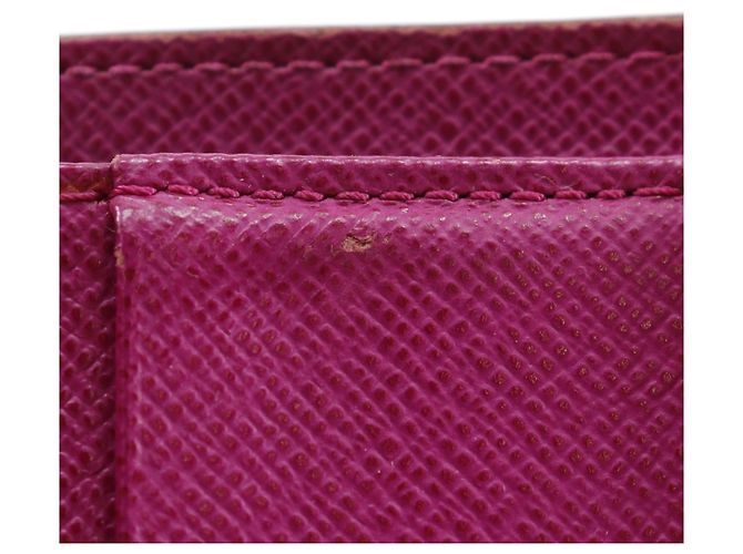 Billetera bifold compacta con cremallera Louis Vuitton Castaño Rosa Fucsia Monograma - vista 12