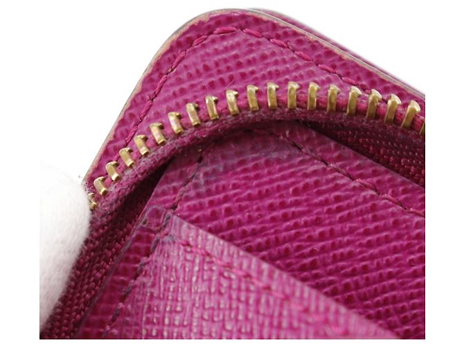 Billetera bifold compacta con cremallera Louis Vuitton Castaño Rosa Fucsia Monograma - vista 16