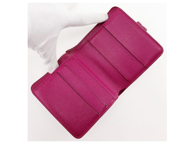 Billetera bifold compacta con cremallera Louis Vuitton Castaño Rosa Fucsia Monograma - vista 5