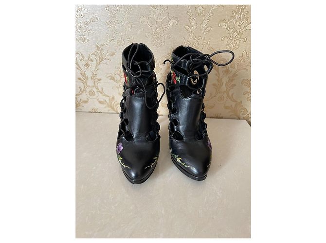 Stivaletti in pelle nera Giuseppe Zanotti Nero - vista 7
