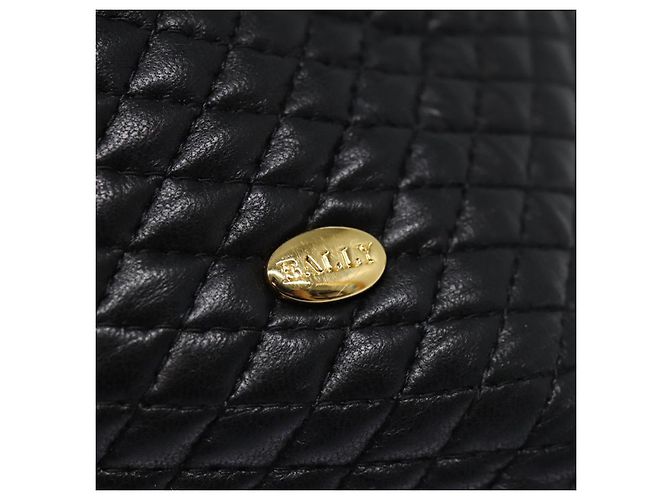 BALLY Borsa Tote in Pelle Nera Oro Auth ep5456 Nero D'oro - vista 14