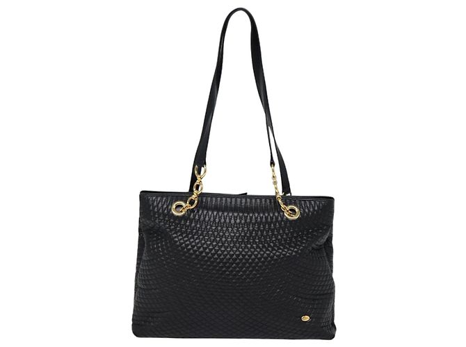 BALLY Borsa Tote in Pelle Nera Oro Auth ep5456 Nero D'oro - vista 2
