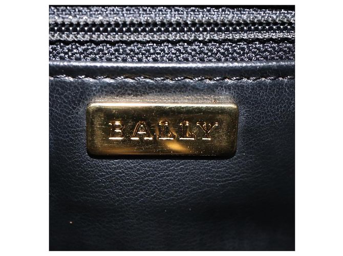 BALLY Borsa Tote in Pelle Nera Oro Auth ep5456 Nero D'oro - vista 20