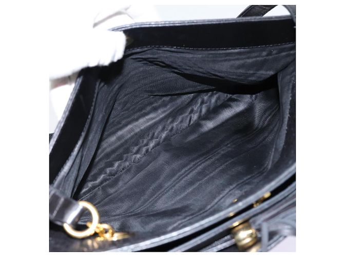 BALLY Borsa Tote in Pelle Nera Oro Auth ep5456 Nero D'oro - vista 26