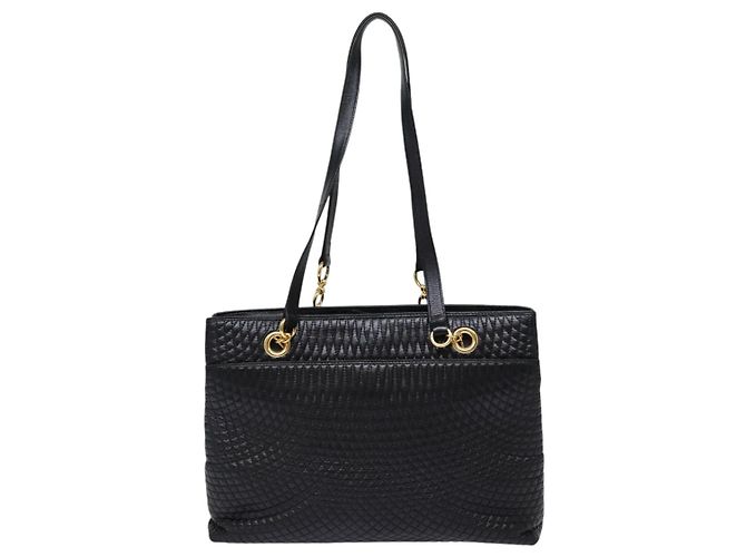 BALLY Borsa Tote in Pelle Nera Oro Auth ep5456 Nero D'oro - vista 3