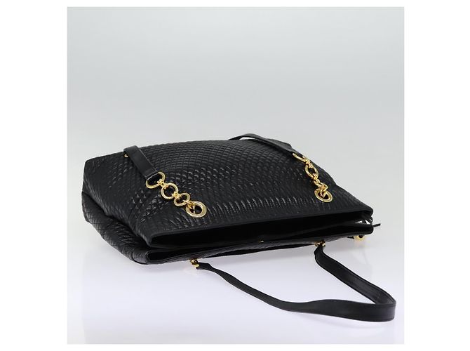 BALLY Borsa Tote in Pelle Nera Oro Auth ep5456 Nero D'oro - vista 6