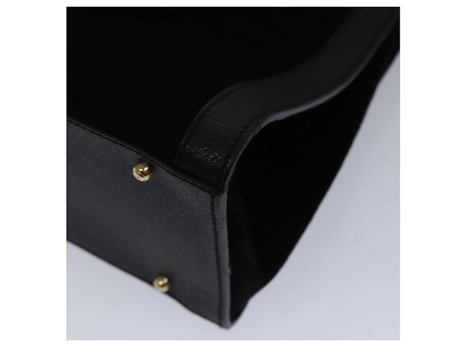 Borsa a mano GUCCI in pelle scamosciata nera e oro Bamboo 002 1186 0260 Auth ep5511 Nero D'oro - vista 12