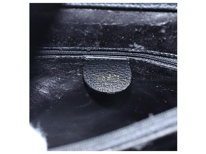 Borsa a mano GUCCI in pelle scamosciata nera e oro Bamboo 002 1186 0260 Auth ep5511 Nero D'oro - vista 14