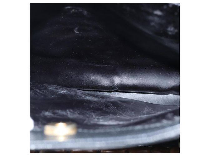 Borsa a mano GUCCI in pelle scamosciata nera e oro Bamboo 002 1186 0260 Auth ep5511 Nero D'oro - vista 16