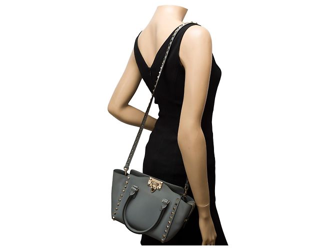 Bolsa de Couro Cinza VALENTINO GARAVANI - 102101 - vista 13