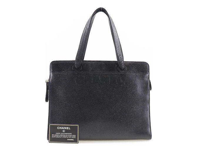 Borsa a mano in pelle caviar nera Chanel Nero - vista 15