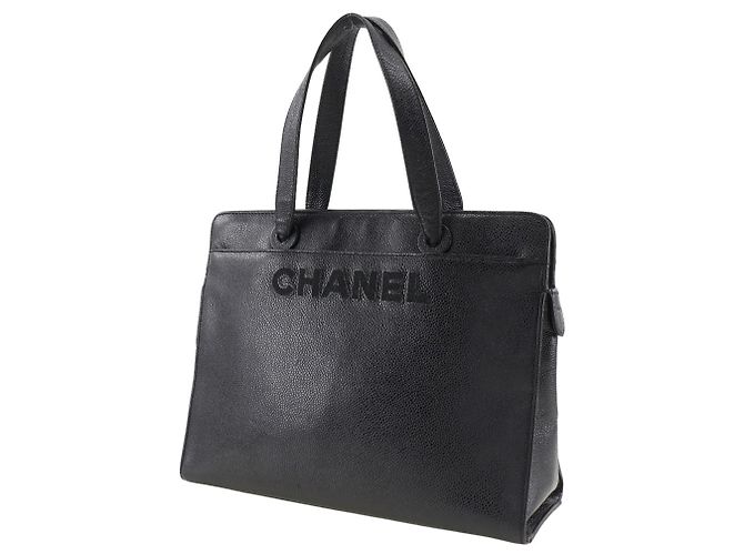 Borsa a mano in pelle caviar nera Chanel Nero - vista 2