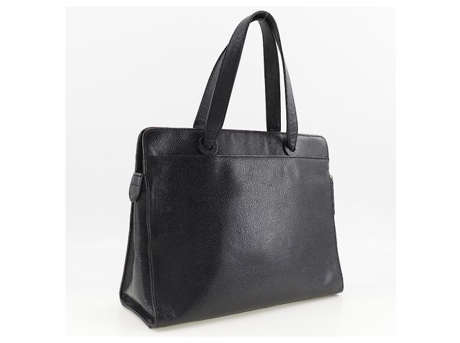 Borsa a mano in pelle caviar nera Chanel Nero - vista 3