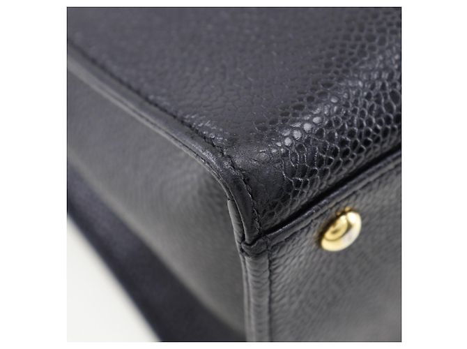 Borsa a mano in pelle caviar nera Chanel Nero - vista 4