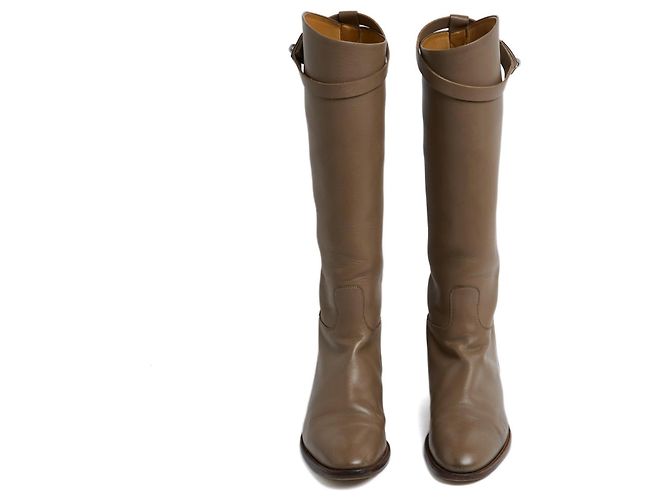 Botas Hermès Jumping EU39.5 Cuero Taupe Botas Kelly UK6 US8.5 Hermes Gris pardo - vista 2