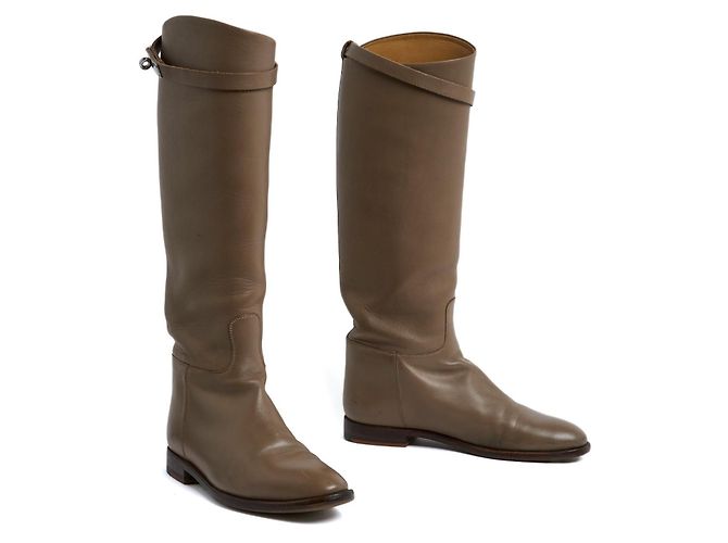 Botas Hermès Jumping EU39.5 Cuero Taupe Botas Kelly UK6 US8.5 Hermes Gris pardo - vista 3