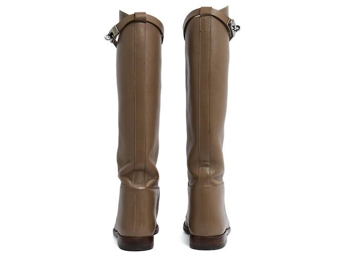 Botas Hermès Jumping EU39.5 Cuero Taupe Botas Kelly UK6 US8.5 Hermes Gris pardo - vista 4