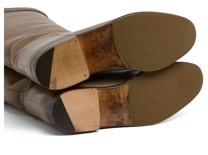 Botas Hermès Jumping EU39.5 Cuero Taupe Botas Kelly UK6 US8.5 Hermes Gris pardo - vista 5