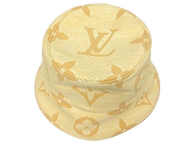 Cappello bucket beige Louis Vuitton - vista 3