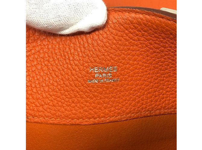 Hermès Borsa tote Hermes So Kelly 26 arancione - vista 11