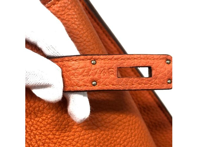 Hermès Borsa tote Hermes So Kelly 26 arancione - vista 12